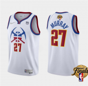 Wholesale Cheap Men's Denver Nuggets #27 Jamal Murray White 2023 Finals Earned Edition Stitched Basketball Jersey