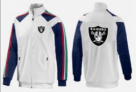 Wholesale Cheap NFL Las Vegas Raiders Team Logo Jacket White_4