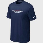 Wholesale Cheap Nike Houston Texans Sideline Legend Authentic Font Dri-FIT NFL T-Shirt Midnight Blue