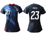 Wholesale Cheap Women 2020-2021 Season National Team America away aaa 23 blue Soccer Jerseys