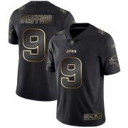 Wholesale Cheap Nike Lions #9 Matthew Stafford Black/Gold Men's Stitched NFL Vapor Untouchable Limited Jersey