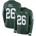 Wholesale Cheap Nike Jets #26 Le'Veon Bell Green Team Color Youth Stitched NFL Limited Therma Long Sleeve Jersey