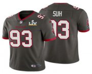 Wholesale Cheap Men's Tampa Bay Buccaneers #93 Ndamukong Suh Grey 2021 Super Bowl LV Limited Stitched NFL Jersey