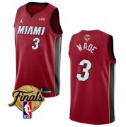 Wholesale Cheap Men's Miami Heat #3 Dwyane Wade Red 2023 Finals Statement Edition Stitched Basketball Jersey