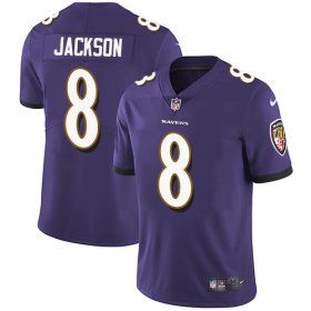 Wholesale Cheap Nike Ravens #8 Lamar Jackson Purple Team Color Men\'s Stitched NFL Vapor Untouchable Limited Jersey