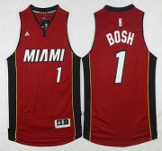 Wholesale Cheap Men's Miami Heat #1 Chris Bosh Revolution 30 Swingman 2014 New Red Jersey