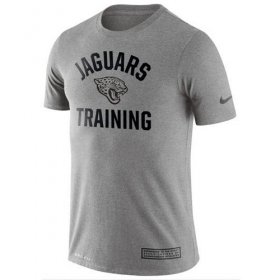 Wholesale Cheap Men\'s Jacksonville Jaguars Nike Heathered Gray Training Performance T-Shirt