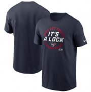 Cheap Men's Houston Texans Navy 2023 AFC South Division Champions Locker Room Trophy Collection T-Shirt