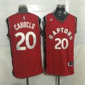 Wholesale Cheap Men's Toronto Raptors #20 Bruno Caboclo Red New NBA Rev 30 Swingman Jersey