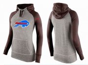 Wholesale Cheap Women's Nike Buffalo Bills Performance Hoodie Grey & Brown