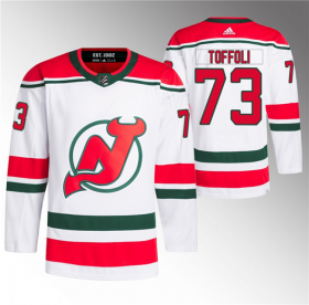 Wholesale Cheap Men\'s New Jersey Devils #73 Tyler Toffoli White Stitched Jersey