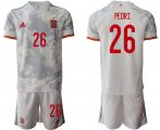 Wholesale Cheap Men 2020-2021 European Cup Spain away white 26 Adidas Soccer Jersey