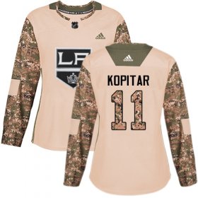 Wholesale Cheap Adidas Kings #11 Anze Kopitar Camo Authentic 2017 Veterans Day Women\'s Stitched NHL Jersey