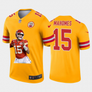 Cheap Kansas City Chiefs #15 Patrick Mahomes Nike Team Hero 3 Vapor Limited NFL Jersey Yellow
