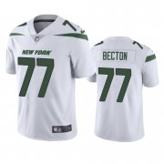 Wholesale Cheap New York Jets #77 Mekhi Becton Men's Nike White 2020 NFL Draft Vapor Limited Jersey
