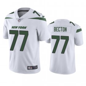 Wholesale Cheap New York Jets #77 Mekhi Becton Men\'s Nike White 2020 NFL Draft Vapor Limited Jersey