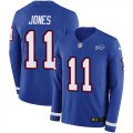 Wholesale Cheap Nike Bills #11 Zay Jones Royal Blue Team Color Men's Stitched NFL Limited Therma Long Sleeve Jersey