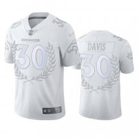 Wholesale Cheap Denver Broncos #30 Terrell Davis Men\'s Nike Platinum NFL MVP Limited Edition Jersey