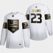 Wholesale Cheap Los Angeles Kings #23 Dustin Brown Men's Adidas White Golden Edition Limited Stitched NHL Jersey