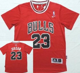 Wholesale Cheap Men\'s Chicago Bulls #23 Michael Jordan Revolution 30 Swingman Red Short-Sleeved Jersey
