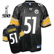 Wholesale Cheap Steelers #51 James Farrior Black Super Bowl XLV Stitched NFL Jersey