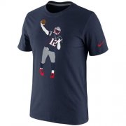 Wholesale Cheap New England Patriots #12 Tom Brady Nike Silhouette T-Shirt Navy