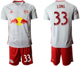 Wholesale Cheap Red Bull #33 Long White Home Soccer Club Jersey