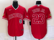 Wholesale Cheap Men's San Diego Padres #23 Fernando Tatis Jr Red NEW 2023 Cool Base Stitched Jersey