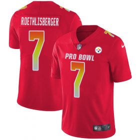 Wholesale Cheap Nike Steelers #7 Ben Roethlisberger Red Youth Stitched NFL Limited AFC 2018 Pro Bowl Jersey