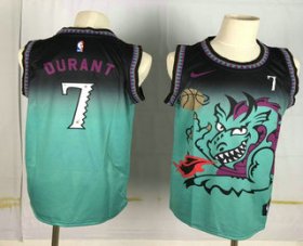 Wholesale Cheap Men\'s Brooklyn Nets #7 Kevin Durant Green Dragon Nike Swingman Stitched NBA Jersey