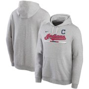 Wholesale Cheap Cleveland Indians Nike Color Bar Club Pullover Hoodie Gray