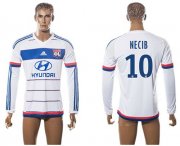 Wholesale Cheap Lyon #10 Necib Home Long Sleeves Soccer Club Jersey