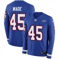 Wholesale Cheap Nike Bills #45 Christian Wade Royal Blue Team Color Men's Stitched NFL Limited Therma Long Sleeve Jersey