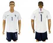 Wholesale Cheap France #1 Lloris Away Soccer Country Jersey