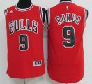 Wholesale Cheap Men's Chicago Bulls #9 Rajon Rondo Red Revolution 30 Swingman Adidas Basketball Jersey