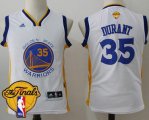 Wholesale Cheap Men's Warriors #35 Kevin Durant White 2017 The Finals Patch Stitched NBA Jersey