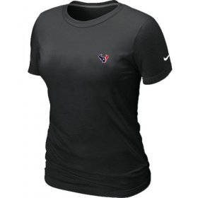 Wholesale Cheap Women\'s Nike Houston Texans Chest Embroidered Logo T-Shirt Black