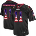 Wholesale Cheap Nike Cardinals #11 Larry Fitzgerald Black Men's Stitched NFL Elite USA Flag Fashion Jersey
