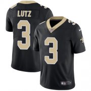 Wholesale Cheap Nike Saints #3 Wil Lutz Black Team Color Men's Stitched NFL Vapor Untouchable Limited Jersey