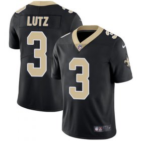 Wholesale Cheap Nike Saints #3 Wil Lutz Black Team Color Men\'s Stitched NFL Vapor Untouchable Limited Jersey