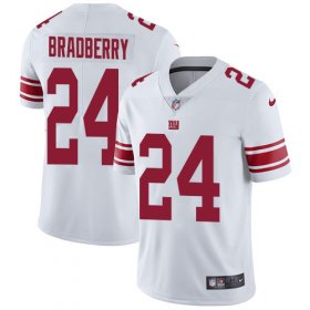 Wholesale Cheap Nike Giants #24 James Bradberry White Men\'s Stitched NFL Vapor Untouchable Limited Jersey