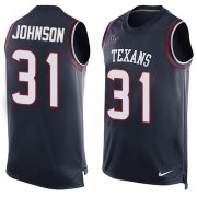 Wholesale Cheap Nike Texans #31 David Johnson Navy Blue Team Color Men's Stitched NFL Limited Tank Top Jersey