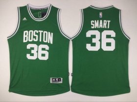 Wholesale Cheap Men\'s Boston Celtics #36 Marcus Smart Revolution 30 Swingman New Green Jersey