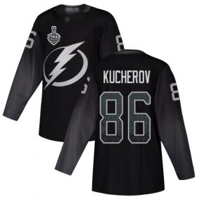 Wholesale Cheap Adidas Lightning #86 Nikita Kucherov Black Alternate Authentic 2020 Stanley Cup Final Stitched NHL Jersey
