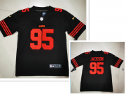 Wholesale Cheap Men's San Francisco 49ers #95 Drake Jackson 2022 Black Vapor Untouchable Stitched Jersey