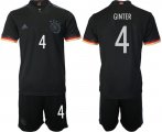 Wholesale Cheap Men 2020-2021 European Cup Germany away black 4 Adidas Soccer Jersey