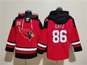 Cheap Men's Arizona Cardinals #86 Zach Ertz Red Ageless Must-Have Lace-Up Pullover Hoodie