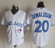 Wholesale Cheap Blue Jays #20 Josh Donaldson White New Cool Base Stitched MLB Jersey
