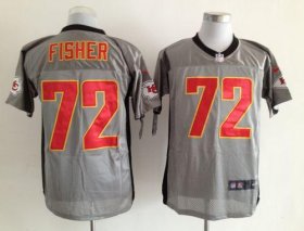 Wholesale Cheap Nike Chiefs #72 Eric Fisher Grey Shadow Men\'s Stitched NFL Elite Jersey