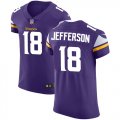 Wholesale Cheap Nike Vikings #18 Justin Jefferson Purple Team Color Men's Stitched NFL Vapor Untouchable Elite Jersey